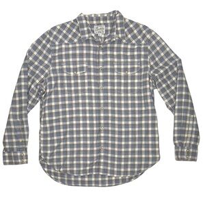 Lucky Brand Western Lightweight Flannel Pearl Snap Button Shirt Size XL